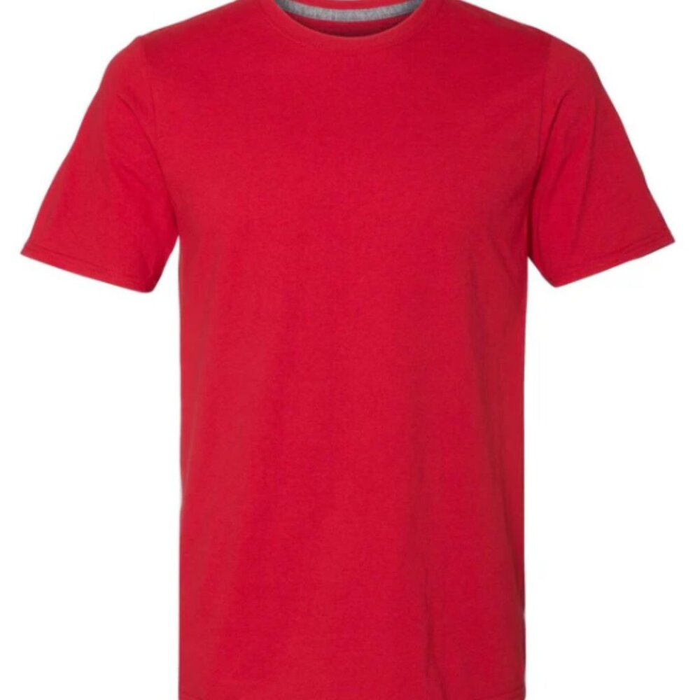 TWO - (2) Russell Athletic Men's Crewneck T-shirts - Red & Purple - Size S